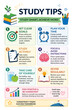 © SheikhTufayel - Smart Tips Education Infographic Template Study Skills & Growth Strategy With 7 Step Student Productivity & Learning Success Guide