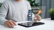 © Air stock - Digital Compliance Management System with Regulatory Checklist on Tablet