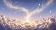 © KloberanJaya - Cena onírica de nuvens e luz celestial, céu artístico de beleza etérea.