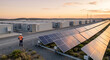 © Jai Izzam - Professional engineer standing at massive solar battery storage facility