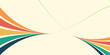 © AYA - Abstract colorful 70s background vector. Vintage retro wallpaper with rainbow stripes and wavy lines.