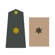 © guitou60 - Galon de passant d'épaule de cérémonie et galon de poitrine sur tenue de travail de l'armée de terre belge : sous-lieutenant