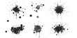 ©  creative  marlia - Set of black ink splashes and paint splatter shapes for creative design projects