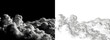 © Angel - Dramatic cumulus clouds on black and white backgrounds, fluffy storm cloud texture, atmospheric sky elements for digital compositing and design
