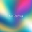 © creativestore - soft gradient background with new beginning motivational text overlay