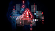 © IDOL'foto - Data cybersecurity warning alert with ai monitoring system showing file risk detection and cyber threat notification for data protection system control and information security technology