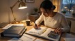© sakson - Using life insurance to build wealth a comprehensive guide home office informative content cozy environment close-up viewpoint