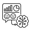 © Lumos Studio - AI sentiment analysis line icon with feedback chart and neural brain