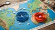 © SubaDesigns - An educational papercraft globe unfolds the complex narrative of the skies, where textured swirls of blue and red paper personify the turbulent low and high pressure weather patterns.