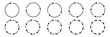 © IQ art_Design - Set of circle arrows isolated on white background. Rotate and spinning symbol. Circular rotation loading element, redo process. Circle arrow 1, 2, 3, 4, 5, 6, 7, 8, 9, 10 icon set vector illustration.