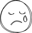 © Candra Dewi - Doodle Sad Crying Face For Scrapbook