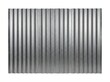 © ARIFUZZAMAN - Close up view of corrugated metal sheet with horizontal ridges industrial silver metal