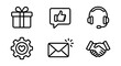 © RAKIB - Business icons, customer service symbols, set of 6 vector graphics