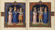 © Ceo - Medieval illuminated manuscript royal figures.