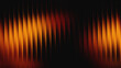 © Arthapicture - Vertical striped glass background orange black gradation. Wavy glass texture, striped frosted surface