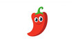 © Shelvina - A cheerful red pepper with big eyes and a green stem smiles in a cartoon illustration.