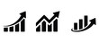©  MUNNA 1 - Growing bar chart icon vector, upward profit and revenue growth symbol, editable flat and outline chart icon for finance reports