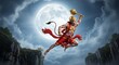 © vuya - Hanuman jumping in air.