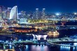 © yako - 横浜市、横浜マリンタワーから眺める夜景（大さん橋・赤レンガ倉庫方向）