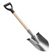 © PurePNG Studio - Sturdy garden shovel with wooden handle for digging and landscaping tasks
