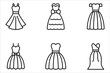 © Ainul - Wedding dress icon set. Female fashion concept. vector illustration on white background
