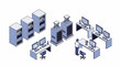 © NINDYA - Isometric Computer Servers and Workstations in Data Center.