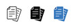 © vision Alamin vai A - Document files icon, stacked documents papers symbol, information and data management concept, office workflow and digital file system