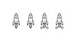 © Tatang - Rocket Launch Sequence Icons: From Ignition to Liftoff