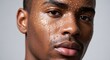 © Bruce - Close-up Portrait of Man with Sweat Drops and Intense Expression