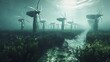 © Aneesa - Underwater wind farm: AI generated marine energy turbines, conceptual art