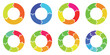 © Anita - Colorful circular puzzle diagram set with 8 vector icons, multi-step process infographics for business presentations, rainbow jigsaw cycle charts for workflow and project management data