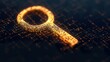 © Karn - Personalized quantum cryptography interfaces encryption key, subtle glowing light, complex geometric pattern, data visualization