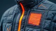 © Karn - Futuristic Smart Jacket with Neon Interface Design on Dark Background