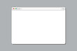 © vell - Web browser mockup in light modern flat design. Computer webpage with favorites icon and reload arrow and loupe. Isolated internet browser template.