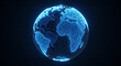 © MdRahat - Abstract Digital Globe With Glowing Blue Circuit Board Pattern For Global Connectivity Technology