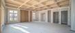 © Ilja - Unfinished Interior of a House Under Construction Featuring Framing, Plasterboard Walls, and More