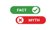 © Graphics Suit - fact vs myth comparison badge set - Glyph solid icon - Editable modern style icon - Clipart, sticker - icon set - Clipart