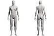 © Mihai Zaharia - Figure model standing grid white background