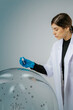 © Rendara Studio - 3D biotech researcher bubble with pipette in sterile lab