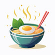 © Silvia Bogdanski - Ästhetische Ramen-Bowl mit Ei und Nudeln, perfekt inszeniert