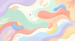 © narastockimages - Abstract Pastel Waves and Organic Shapes Art Background