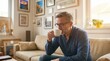 © Astock Media - Mature Man Enjoying a Cup of Coffee in a Bright and Cozy Living Room