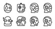 © Rukhsana - vector robot head and body silhouettes set on white background