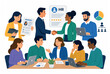 © iwak - Business people shaking hands office.
