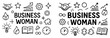 © Валерий Тодаренко - Business woman icons with book clock lightbulb outline