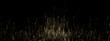 © your123 - Stunning abstract golden light particles and glowing vertical lines rising upwards on a dark black background. Perfect for luxury, technology, data visualization, and celebratory concepts