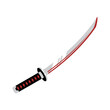 © Zdihaha_studio - Dynamic stylized curved blade weapon vector illustration for martial arts, combat, or fantasy concepts with a sleek design