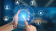 © InfiniteFlow - Leadership icons symbolize teamwork, vision, and decision-making. Leadership guides business, leadership inGists growth, and leadership supports management success. Gist