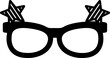 © 素真 莊 - Independence Day Star Glasses Silhouette.American Party Eyewear Icon.Transparent background.