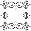 ©  Design_ mn - Set of three ornate horizontal line art dividers perfect for classic document embellishments